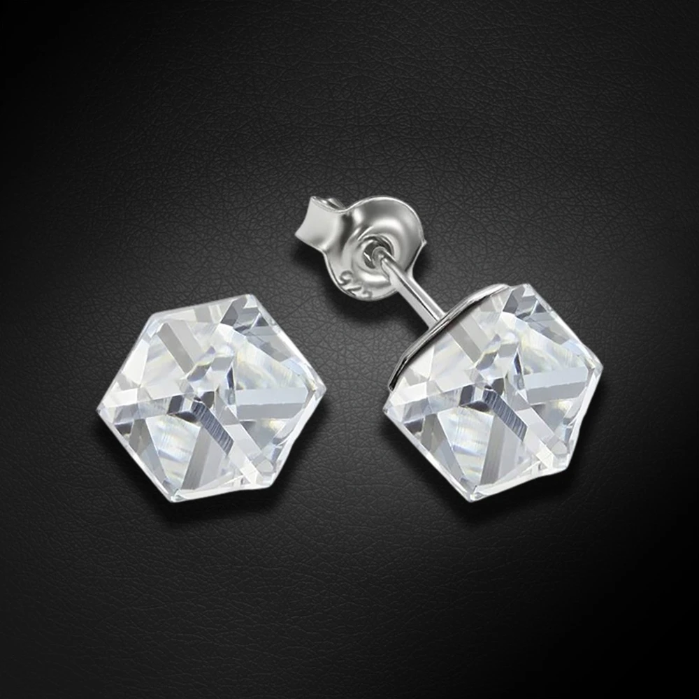 Diamond Sky Jewelry Sidabriniai auskarai „Rubicon II (Comet Argent Light)“ su Swarovski® kristalais