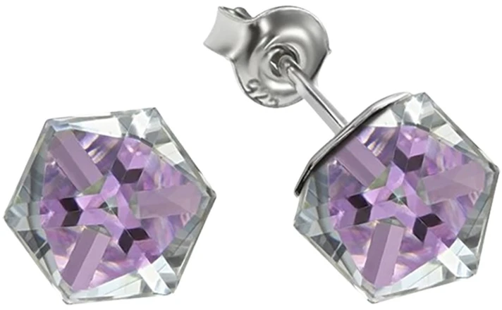 Diamond Sky Jewelry Sidabriniai auskarai „Rubicon II (Vitrail Light)“ su Swarovski® kristalais