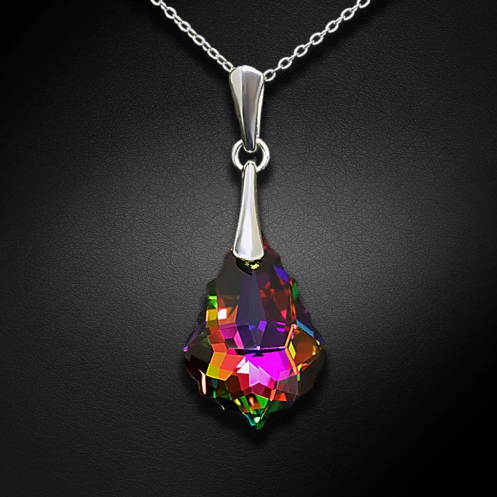 Diamond Sky Jewelry Sidabrinis pakabukas „Baroque IV (Vitrail Medium)“ su Swarovski® kristalais