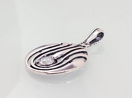 Diamond Sky Jewelry Sidabrinis pakabukas su cirkoniais „Sidabrinis Current“