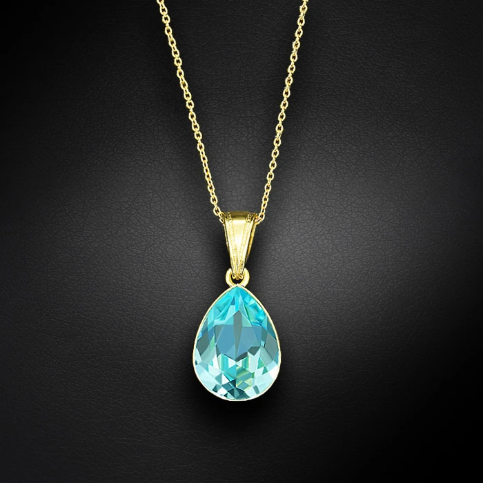 Diamond Sky Jewelry Sidabrinis pakabukas „Crystal Drop (Aqua Bohemica)“ su Preciosa® kristalais