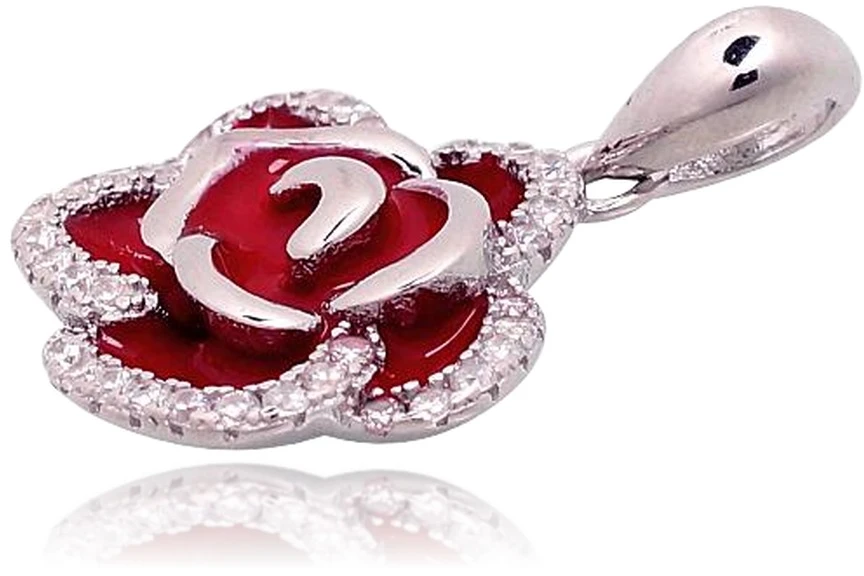 Diamond Sky Jewelry Sidabrinis pakabukas su cirkoniais ir emaliu „Tango“