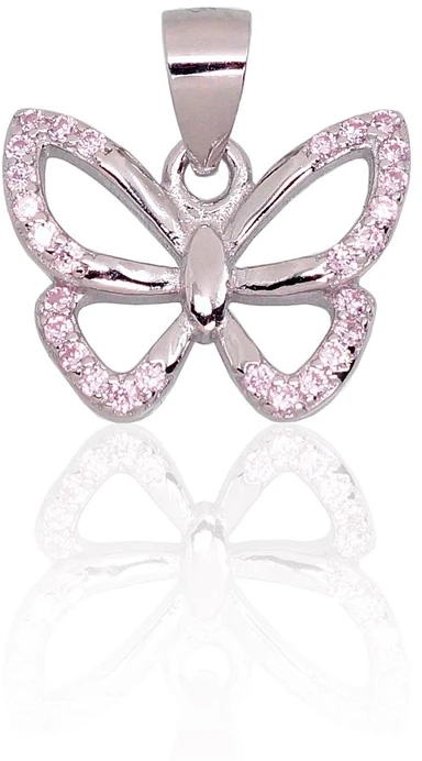 Diamond Sky Jewelry Sidabrinis pakabukas su cirkoniais „Butterfly“