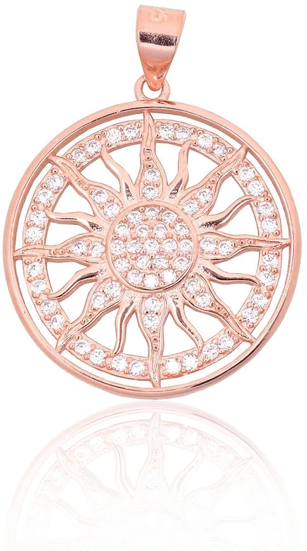 Diamond Sky Jewelry Sidabrinis pakabukas su cirkoniais „Sun“