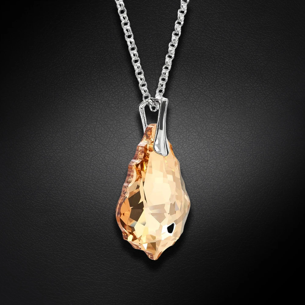 Diamond Sky Jewelry Sidabrinis pakabukas „Baroque V (Golden Shadow)“ su Swarovski® kristalais
