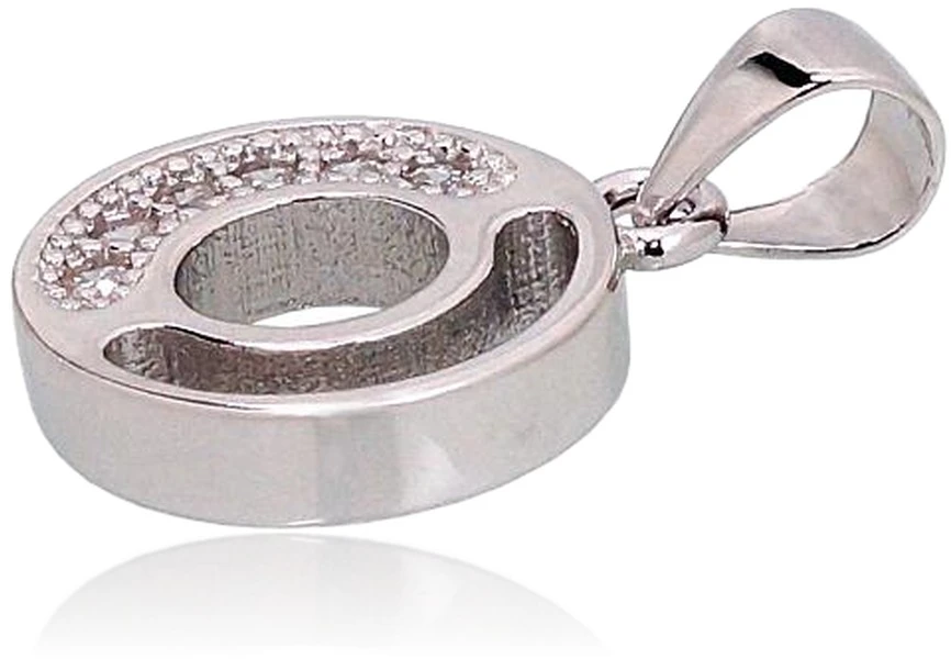 Diamond Sky Jewelry Sidabrinis pakabukas su cirkoniais „O“