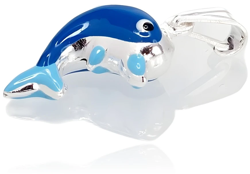 Diamond Sky Jewelry Sidabrinis pakabukas su emaliu „Dolphin II“