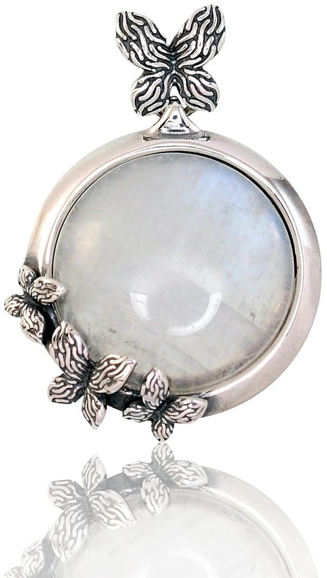 Diamond Sky Jewelry Sidabrinis pakabukas su mėnulio akmeniu „Nocturne“