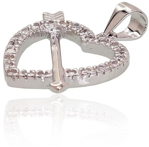 Diamond Sky Jewelry Sidabrinis pakabukas su cirkoniais „Amor“