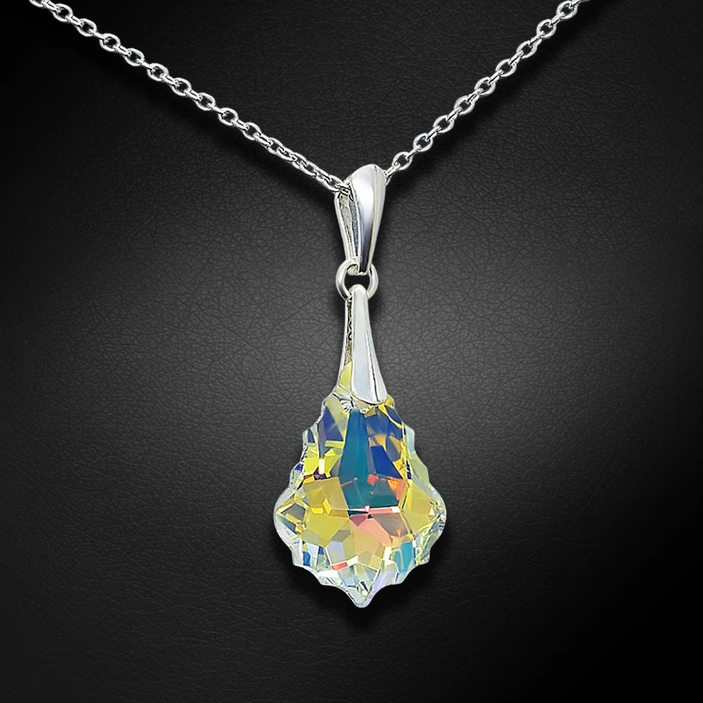 Diamond Sky Jewelry Sidabrinis pakabukas „Baroque IV (Aurora Borealis)“ su Swarovski® kristalais