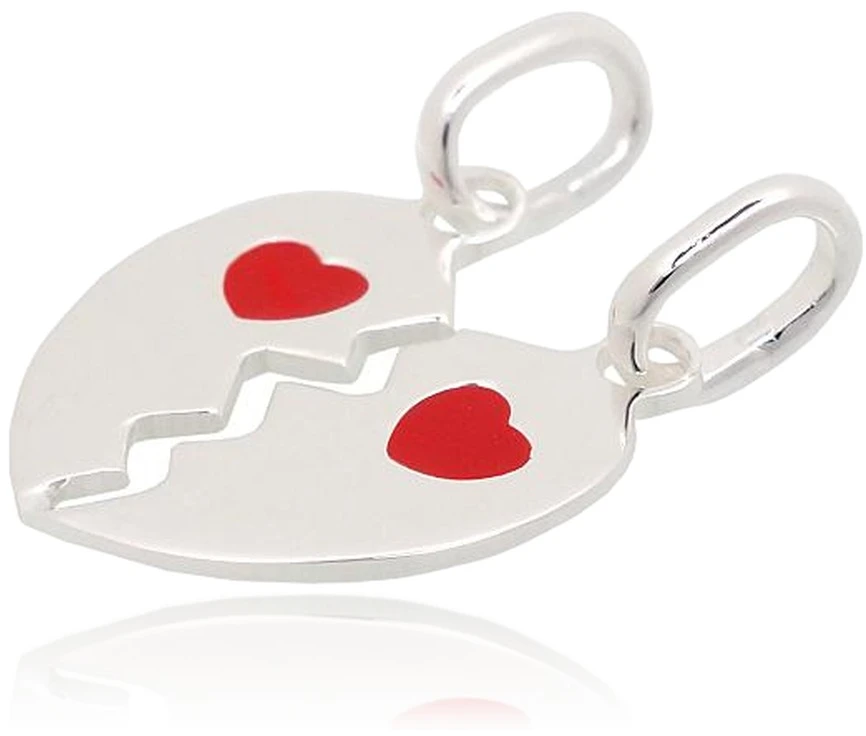 Diamond Sky Jewelry Sidabrinis pakabukas su emaliu „Broken Heart“