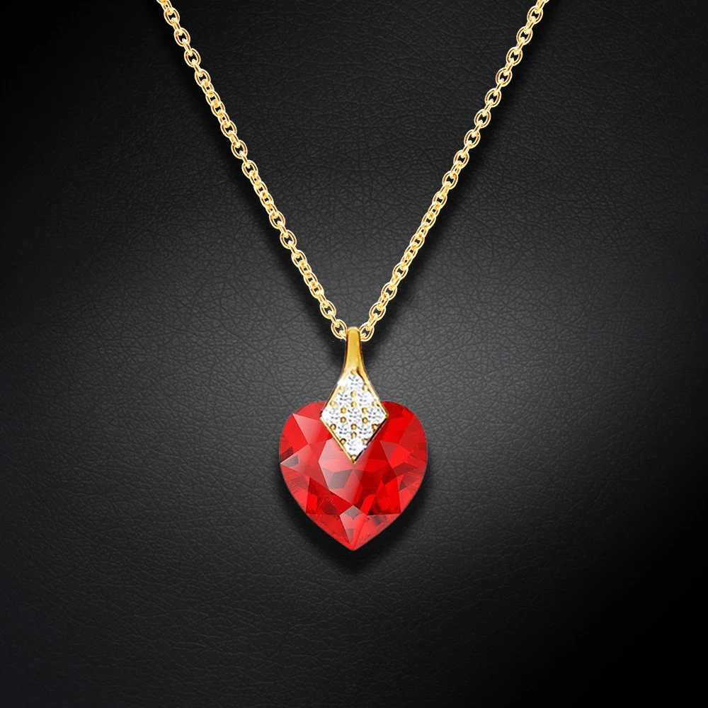 Diamond Sky Jewelry Sidabrinis pakabukas „Cute Valentine (Light Siam)“ su Swarovski® kristalais