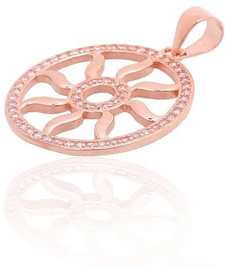 Diamond Sky Jewelry Sidabrinis pakabukas su cirkoniais „Sun III“