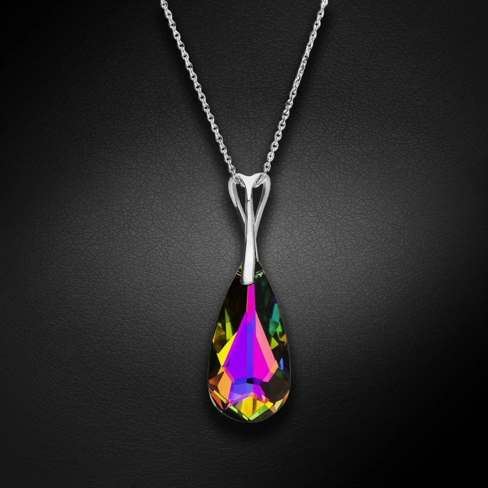 Diamond Sky Jewelry Sidabrinis pakabukas „Rainbow Waterfall (Vitrail Medium)“ su Swarovski® kristalais