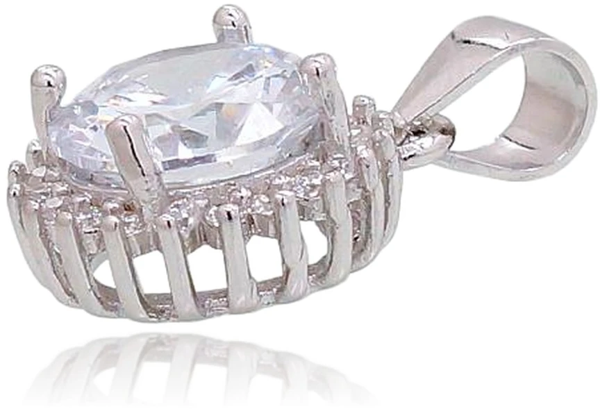 Diamond Sky Jewelry Sidabrinis pakabukas su cirkoniais „Širdys ir Strėlės II“