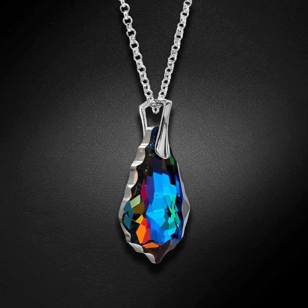 Diamond Sky Jewelry Sidabrinis pakabukas „Baroque V (Meridian Mėlyna)“ su Swarovski® kristalais