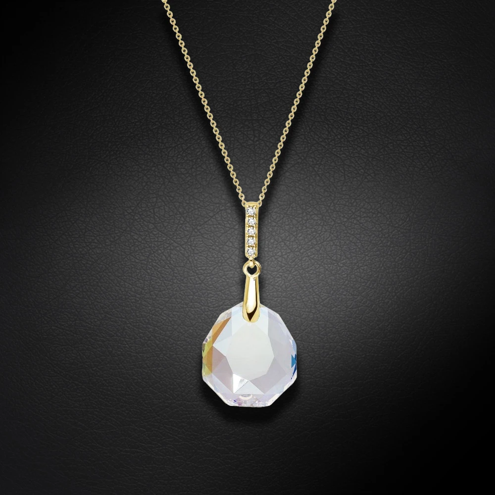 Diamond Sky Jewelry Sidabrinis pakabukas „Calathea (Crystal Shimmer)“ su Swarovski® kristalais