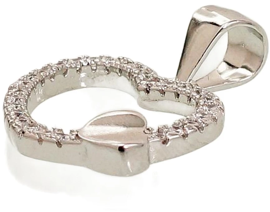 Diamond Sky Jewelry Sidabrinis pakabukas su cirkoniais „Beloved Heart IV“