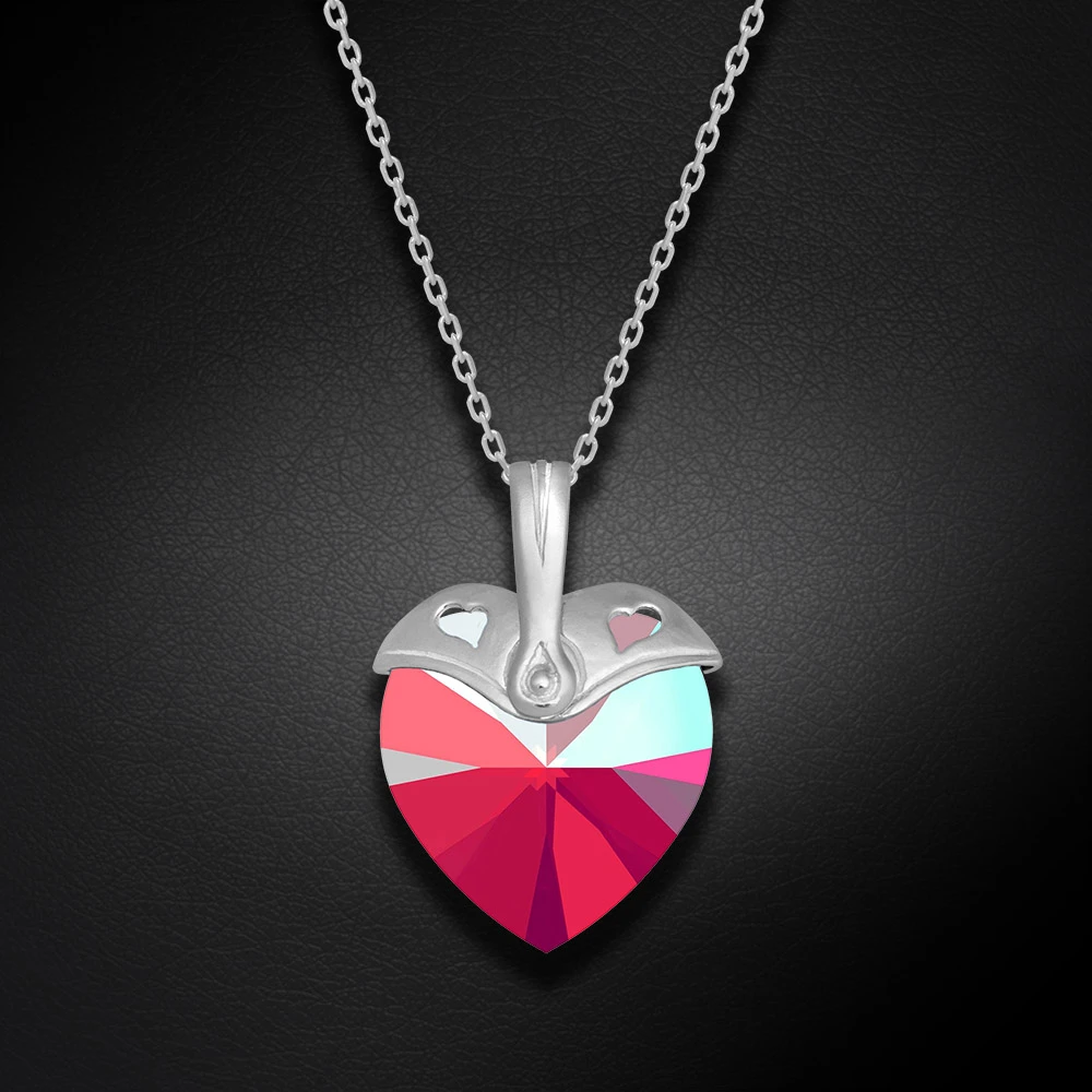 Diamond Sky Jewelry Sidabrinis pakabukas „Cupid (Light Siam Shimmer)“ su Swarovski® kristalais