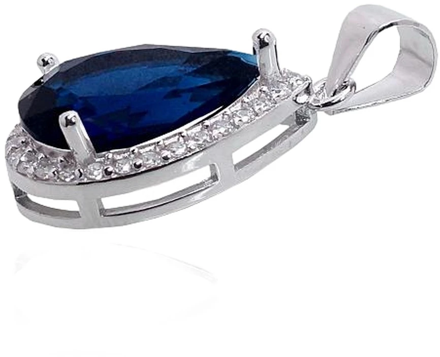 Diamond Sky Jewelry Sidabrinis pakabukas su cirkoniais „Kristalo Lašas III“