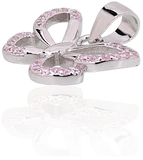 Diamond Sky Jewelry Sidabrinis pakabukas su cirkoniais „Butterfly“