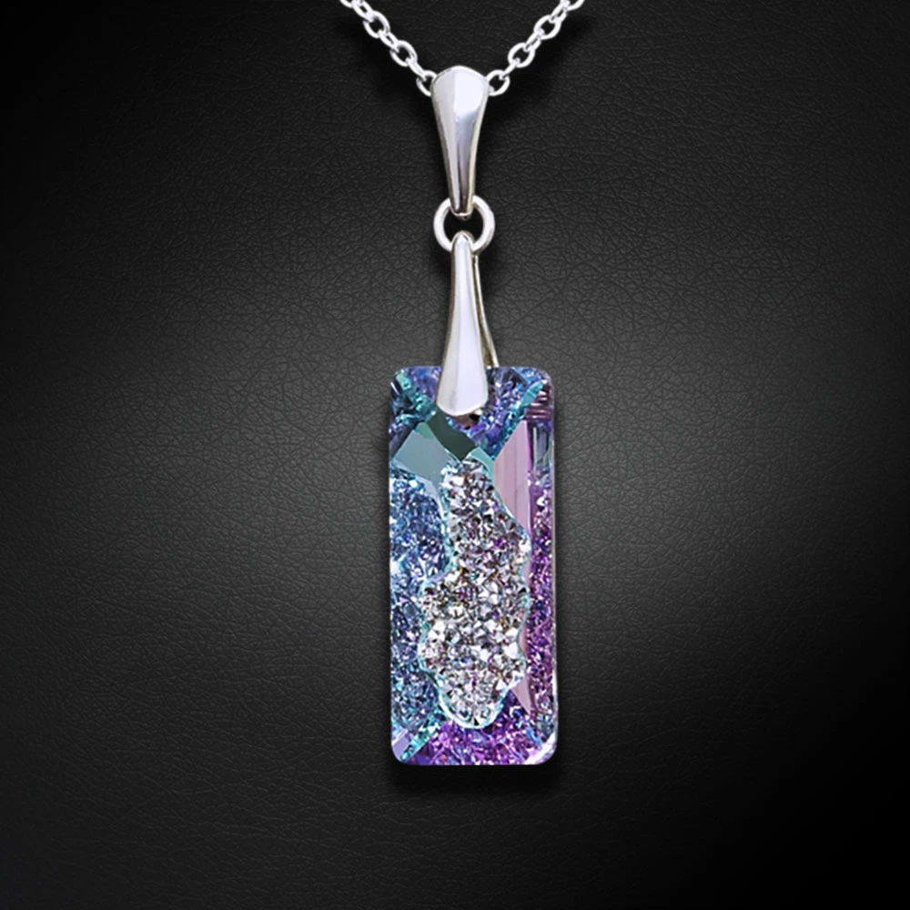 Diamond Sky Jewelry Sidabrinis pakabukas „Growing Crystal II (Vitrail Light)“ su Swarovski® kristalais