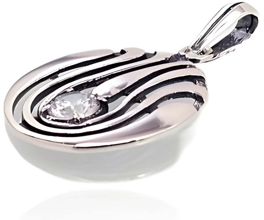 Diamond Sky Jewelry Sidabrinis pakabukas su cirkoniais „Sidabrinis Current“
