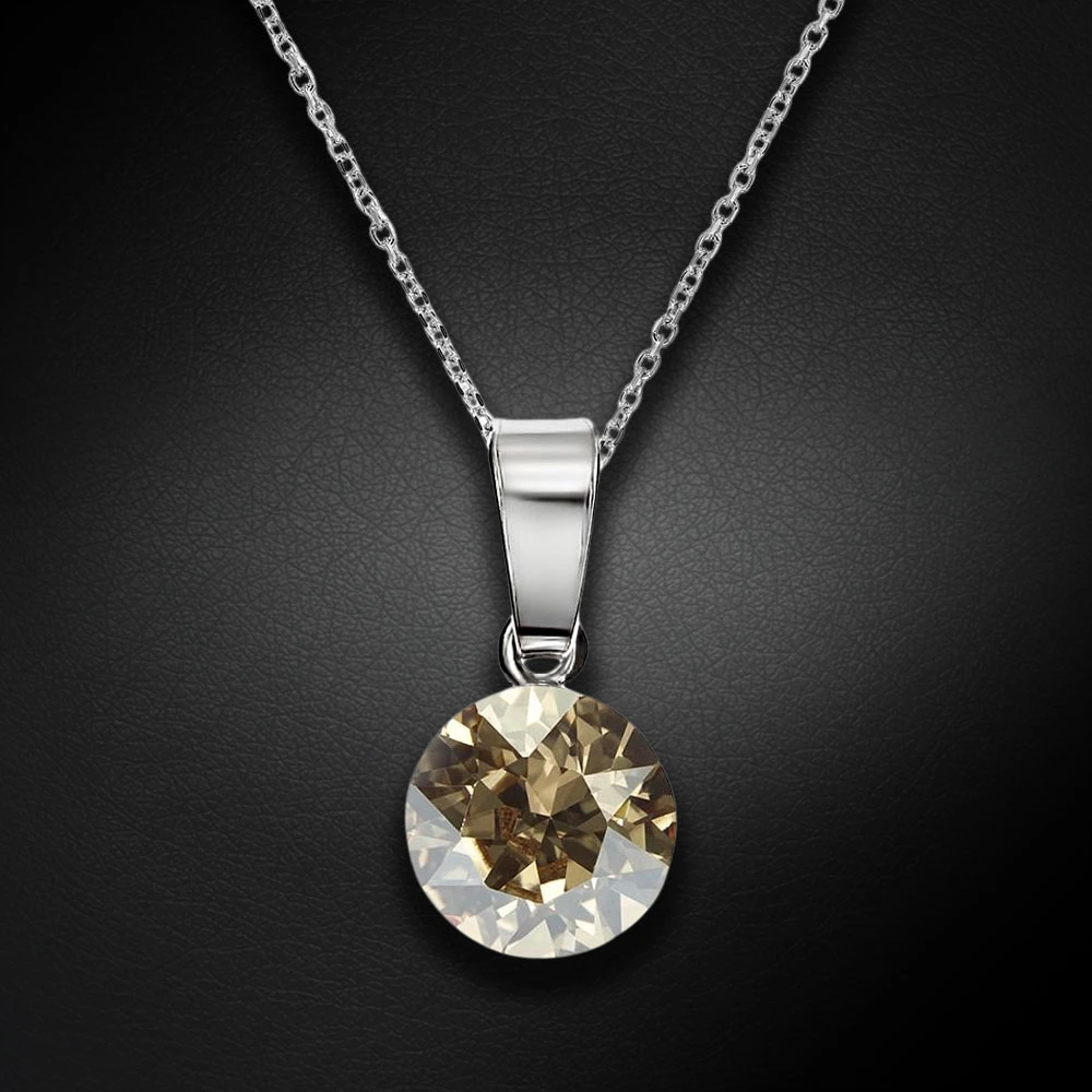 Diamond Sky Jewelry Sidabrinis pakabukas „Classic (Golden Shadow)“ su Swarovski® kristalais