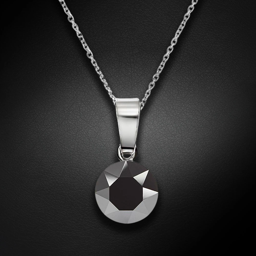 Diamond Sky Jewelry Sidabrinis pakabukas „Classic (Jet Hematite)“ su Swarovski® kristalais
