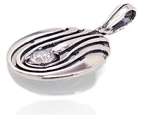 Diamond Sky Jewelry Sidabrinis pakabukas su cirkoniais „Sidabrinis Current“