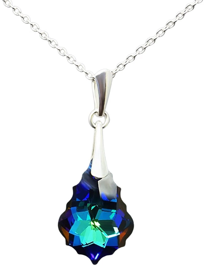 Diamond Sky Jewelry Sidabrinis pakabukas „Baroque IV (Meridian Mėlyna)“ su Swarovski® kristalais