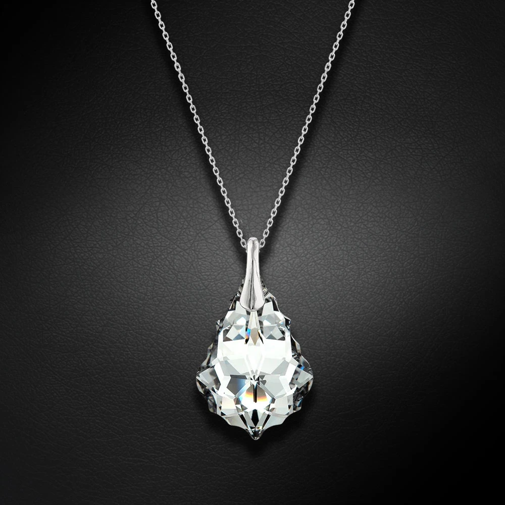 Diamond Sky Jewelry Sidabrinis pakabukas „Baroque V (Comet Argent Light)“ su Swarovski® kristalais