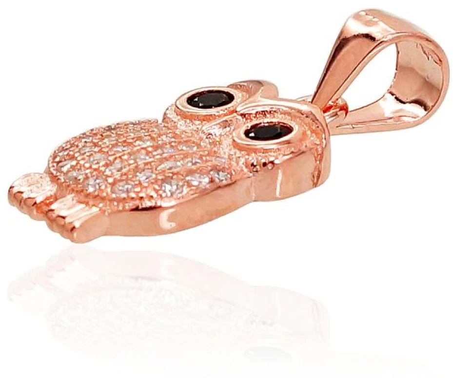 Diamond Sky Jewelry Sidabrinis pakabukas su cirkoniais „Owl V“