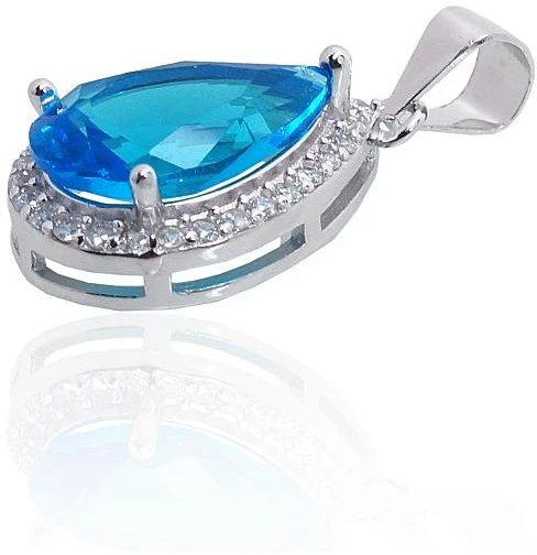 Diamond Sky Jewelry Sidabrinis pakabukas su cirkoniais „Moon Tear“
