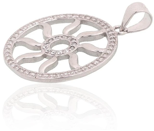 Diamond Sky Jewelry Sidabrinis pakabukas su cirkoniais „Sun IV“