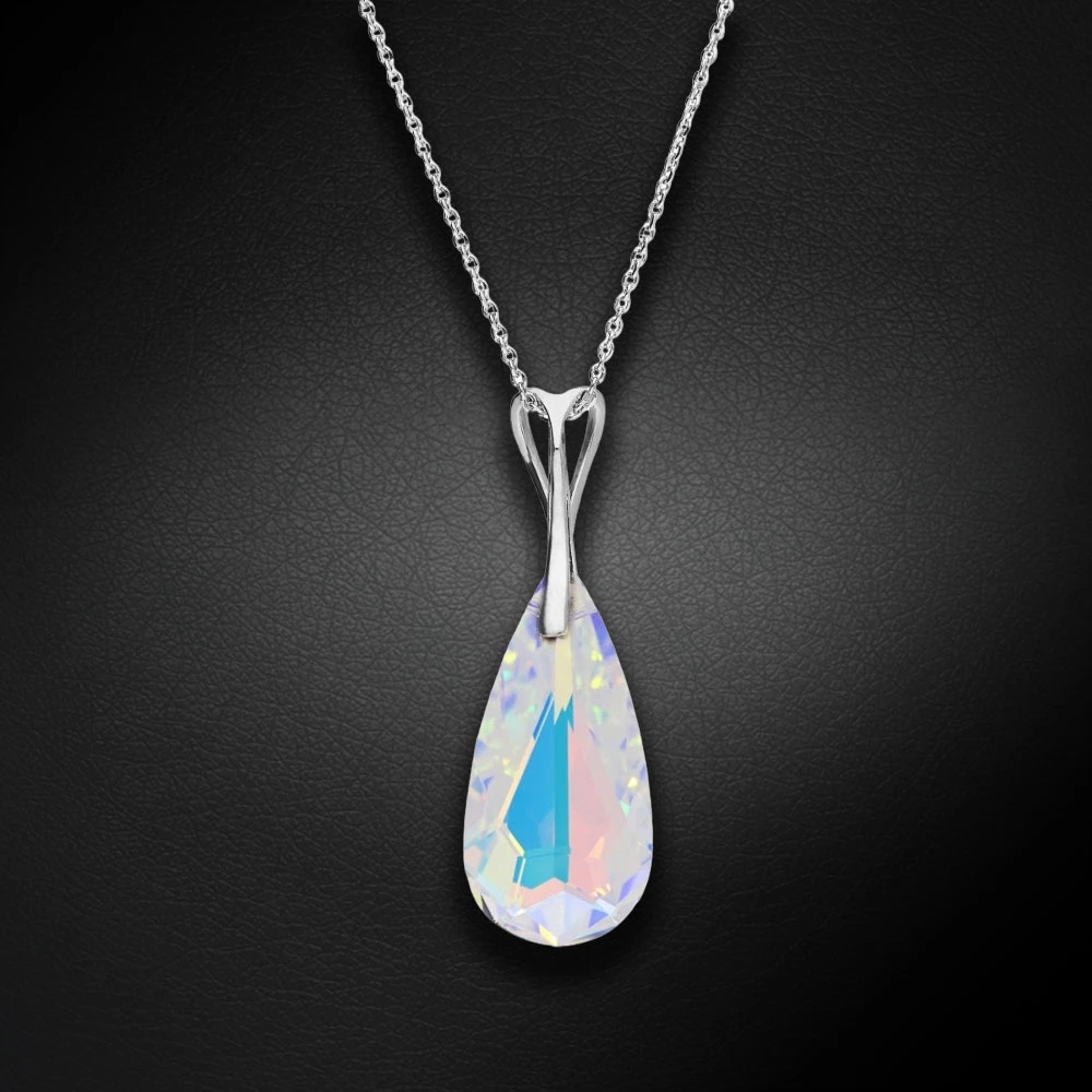 Diamond Sky Jewelry Sidabrinis pakabukas „Rainbow Waterfall (Aurora Borealis)“ su Swarovski® kristalais