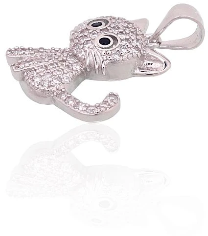 Diamond Sky Jewelry Sidabrinis pakabukas su cirkoniais „Kačiukas“