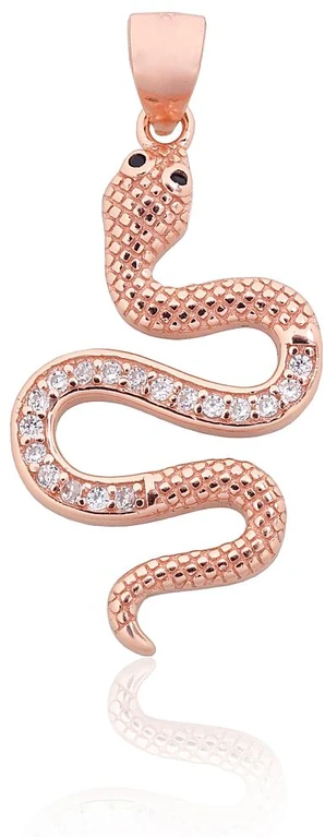 Diamond Sky Jewelry Sidabrinis pakabukas su cirkoniais „Gyvatė“