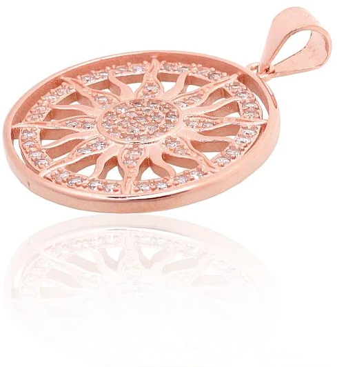 Diamond Sky Jewelry Sidabrinis pakabukas su cirkoniais „Sun“