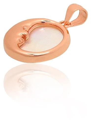Diamond Sky Jewelry Sidabrinis pakabukas su perlamutru „Moonface“