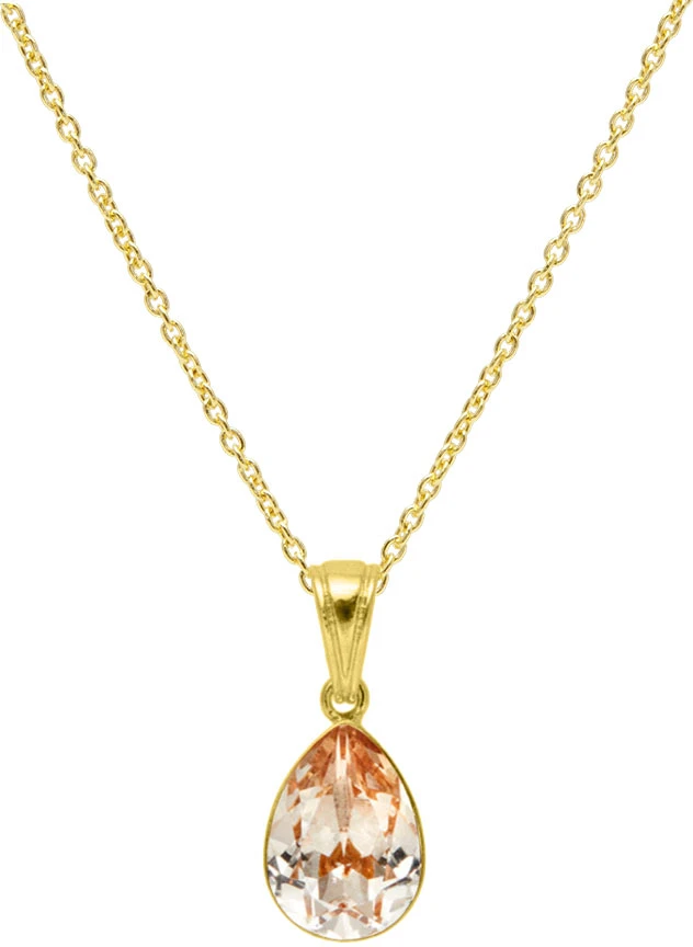 Diamond Sky Jewelry Sidabrinis pakabukas „Crystal Drop (Honey)“ su Preciosa® kristalais