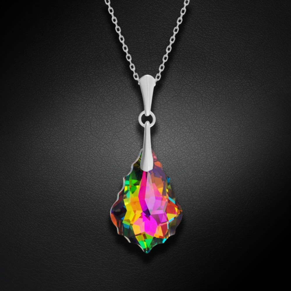 Diamond Sky Jewelry Sidabrinis papuošalų rinkinys moterims „Baroque IV (Vitrail Medium)“ su Swarovski® kristalais