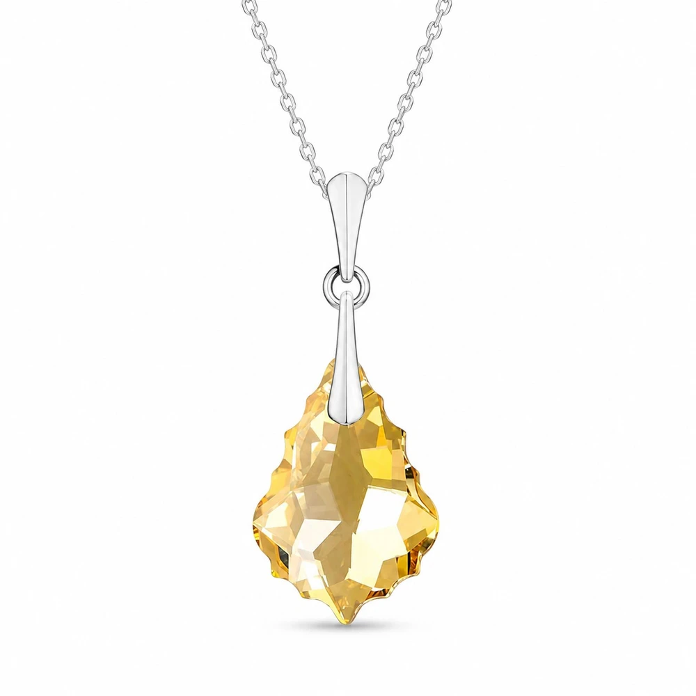 Diamond Sky Jewelry Sidabrinis papuošalų rinkinys moterims „Baroque IV (Golden Shadow)“ su Swarovski® kristalais