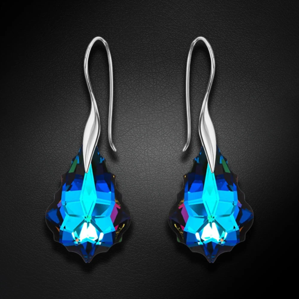 Diamond Sky Jewelry Sidabrinis papuošalų rinkinys moterims „Baroque IV (Meridian Mėlyna)“ su Swarovski® kristalais