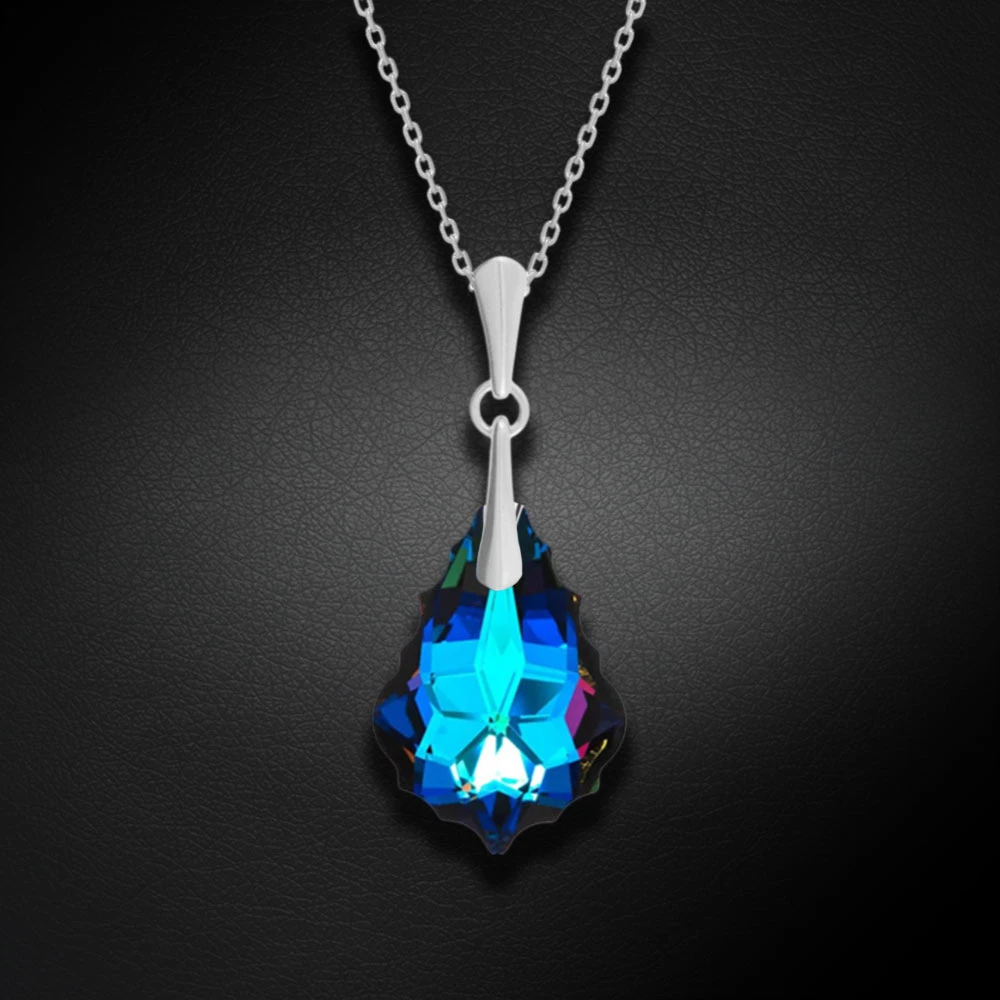 Diamond Sky Jewelry Sidabrinis papuošalų rinkinys moterims „Baroque IV (Meridian Mėlyna)“ su Swarovski® kristalais