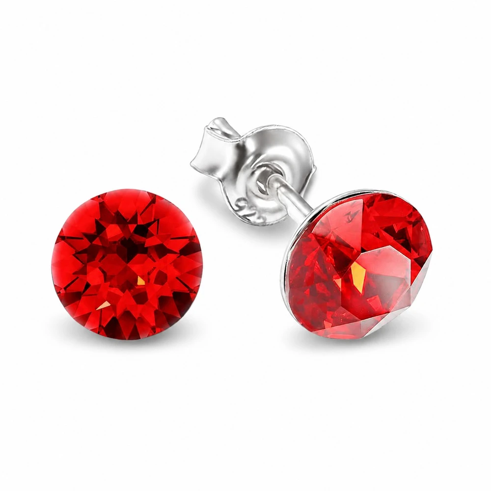 Diamond Sky Jewelry Sidabrinis papuošalų rinkinys moterims „Classic (Light Siam)“ su Swarovski® kristalais