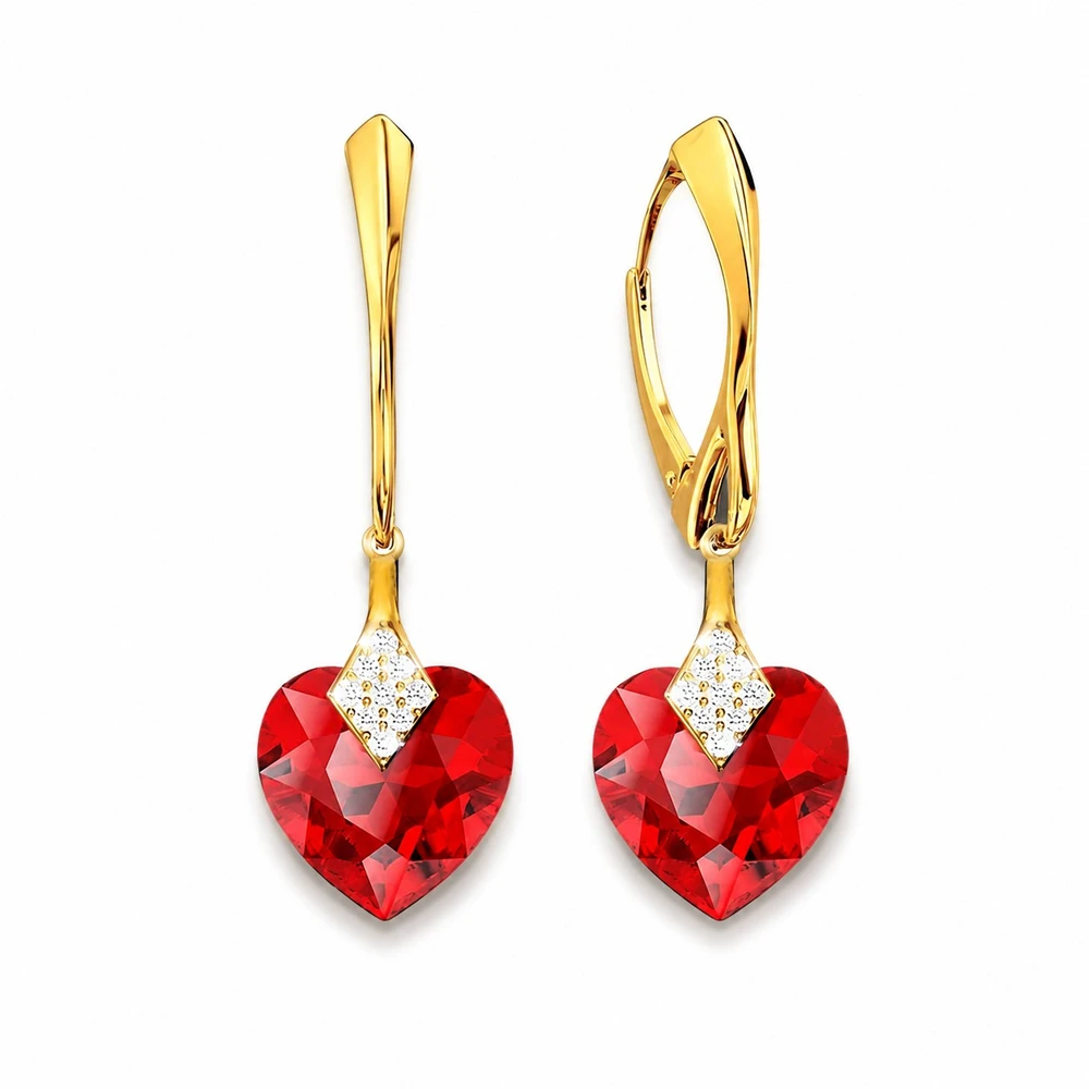 Diamond Sky Jewelry Sidabrinis papuošalų rinkinys moterims „Cute Valentine (Light Siam)“ su Swarovski® kristalais