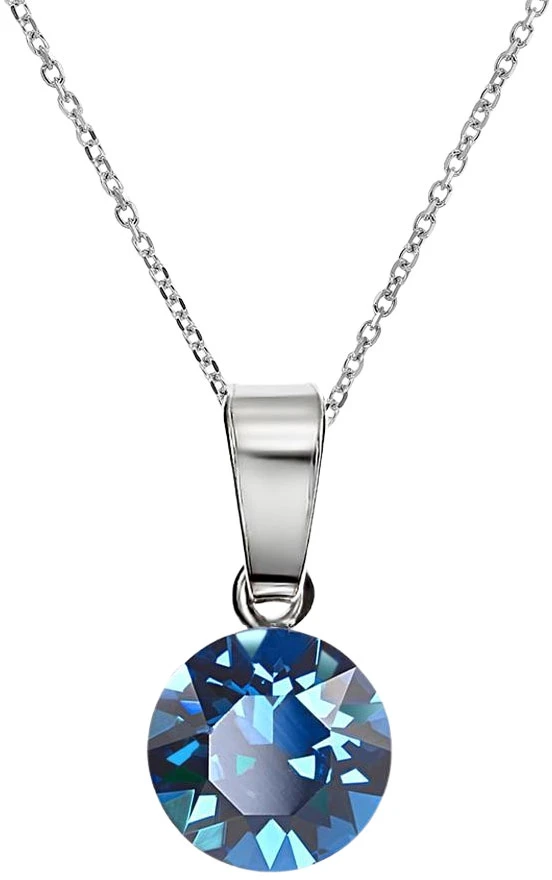 Diamond Sky Jewelry Sidabrinis papuošalų rinkinys moterims „Classic (Bermuda Mėlyna)“ su Swarovski® kristalais