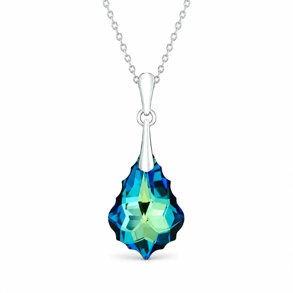 Diamond Sky Jewelry Sidabrinis papuošalų rinkinys moterims DiamondSky „Baroque IV (Bermuda Mėlyna)“ su Swarovski kristalais