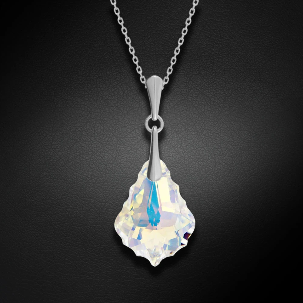 Diamond Sky Jewelry Sidabrinis papuošalų rinkinys moterims „Baroque IV (Aurora Borealis)“ su Swarovski® kristalais